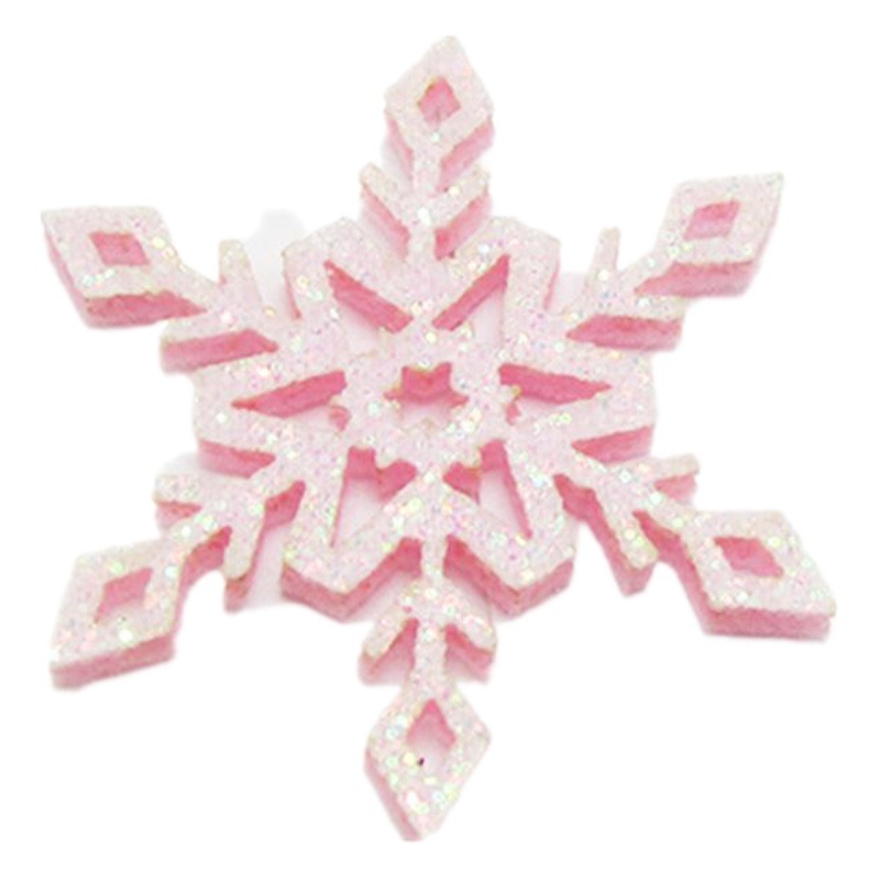 Cross-border decoración de Navidad copo de nieve pieza polvo de oro accesorios para el cabello material de horquilla polvo de oro copo de nieve accesorios de decoración de la joyería