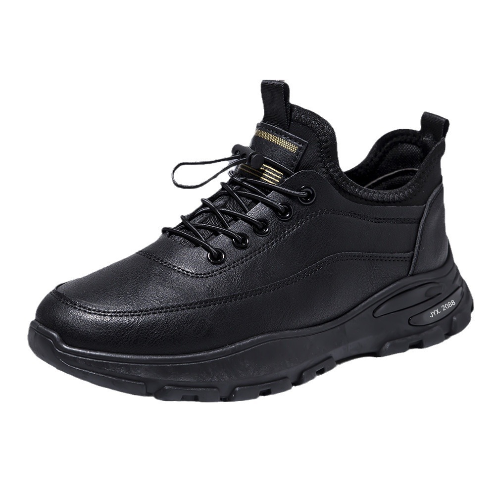 Zapatos de cuero de los hombres de talla grande transfronteriza zapatilla de deporte de los hombres de otoño e invierno de algodón acolchado overoles zapatos de todos los partidos zapatos de cuero casuales zapatos de los hombres