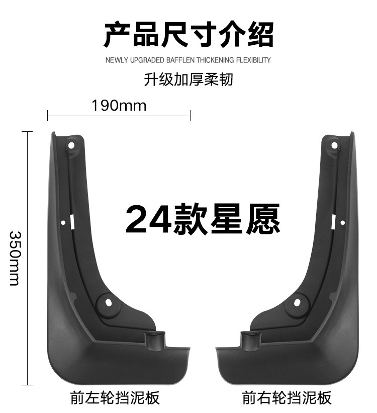 Manufacturer Wholesale Suitable for Geely Xingyuan 2024 Mudguard Tiles Auto Parts Cross-Border Geometry Ex2