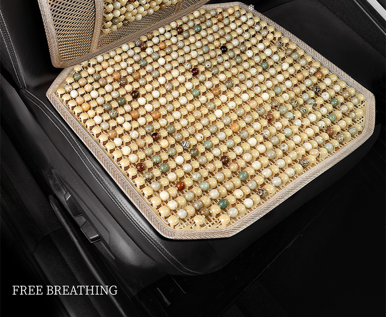 Ice Bodhi Car Seat Cushion Summer Cooling Cushion Single Piece Car Ventilated Breathable Wooden Beads Four Seasons Universal Car Seat Cushion