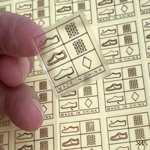 Shoe Material Composition Label Hot Gold Water-Based Label Ready-Made Transparent Self-Adhesive Foreign Trade Shoe Composition Label Wholesale