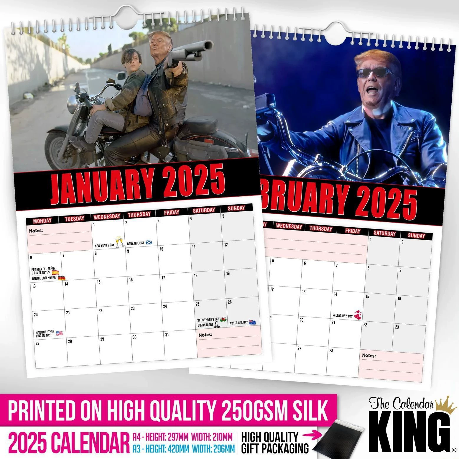 The trump I Naa Tor -2025 Will Calendar // Funny / Quirky / Chr