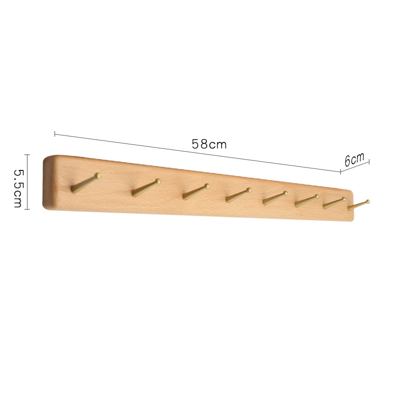 Fábrica directa sin perforación gancho de ropa de nuez negra puerta de entrada gancho de llave de pared almacena gorras de ropa de puerta image 12