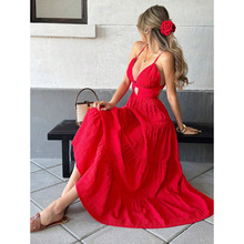 A 95061 Red slip swing long dress ��ɫ������ڳ�ȹ�羳��