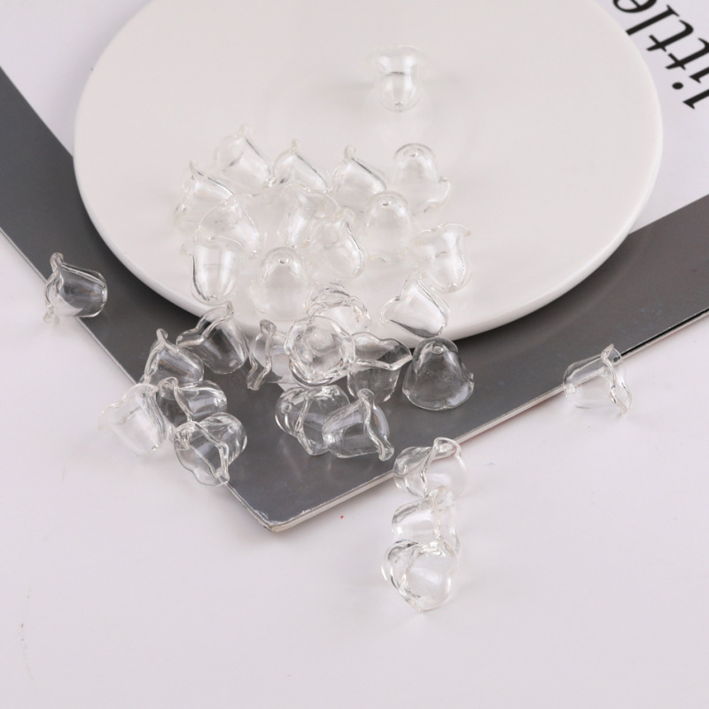 18*14mm透明铃兰花风铃花亚克力花朵铃铛花边吊坠diy发簪饰品配件|undefined