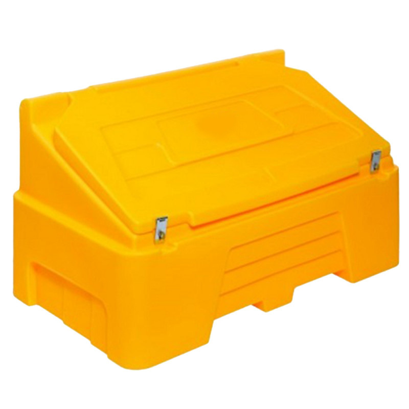 Heavy-Duty Plastic Gravel Stackable Trash Can 500kg Capacity Ice Melt Salt Spreader Snow Removal File Lockable
