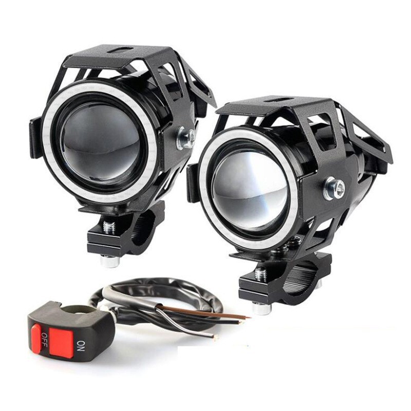 Cross-border e-commerce modified electric car led headlight angel eye handlebar external u7 motorcycle light led headlight