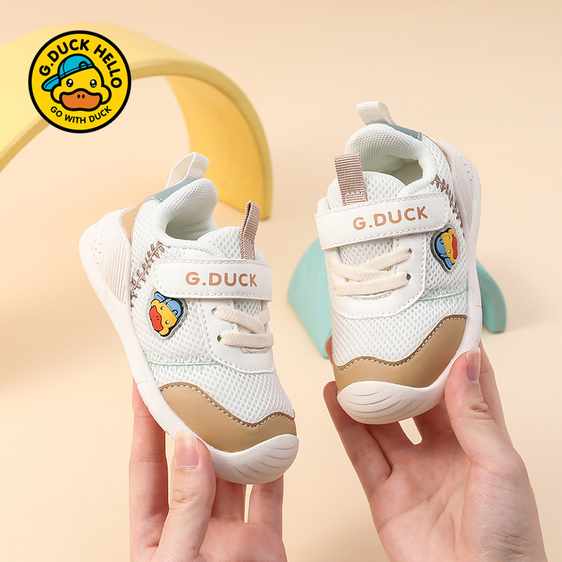 Zapatos deportivos para niños de pato amarillo doble transpirable ligero antideslizante para niños y niñas zapatos de corrección para bebés con suela suave zapatos para niños pequeños
