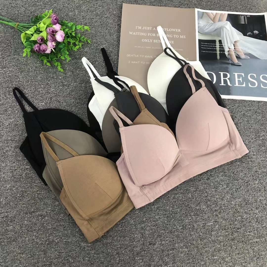 Nueva taza de látex sin marcas de alta calidad, chaleco de dama sin anillo de acero, bra de yoga, ropa interior deportiva, mujer al por mayor