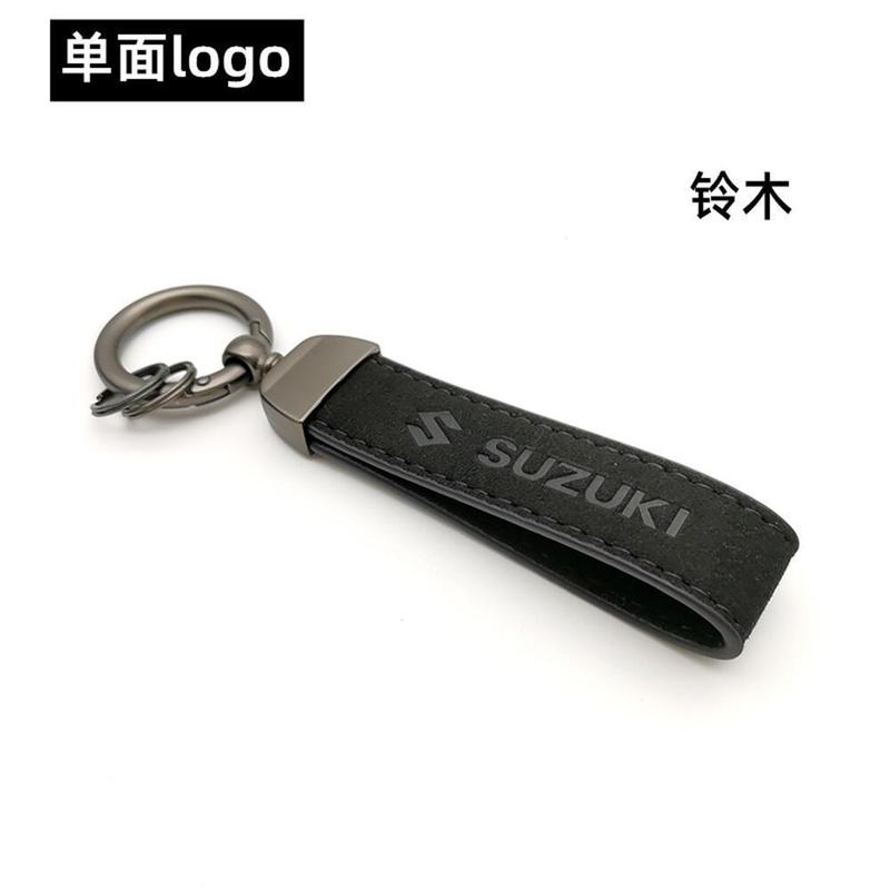 スエードレザーカーキーホルダートレンディなブランドカーロゴキーホルダーメンズハイエンドペンダントメルセデスベンツメタルレザーキーホルダー|undefined