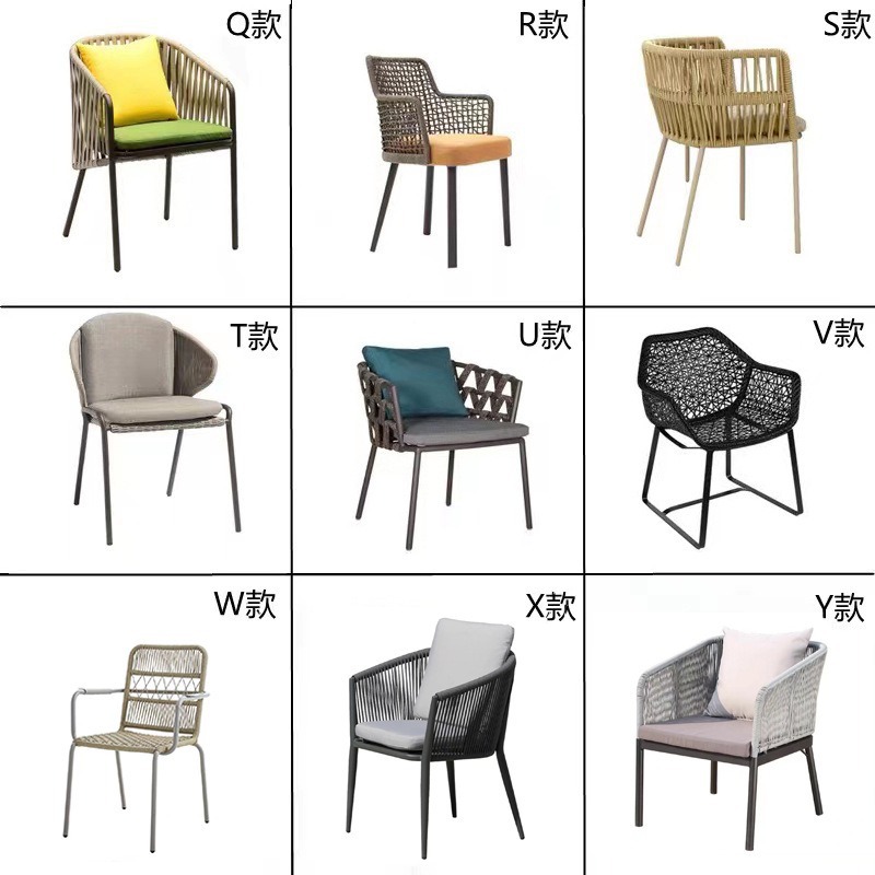 Mesa y silla al aire libre combinación patio ocio silla de caña comedor terraza silla al aire libre silla de cafeteria jardín silla de caña