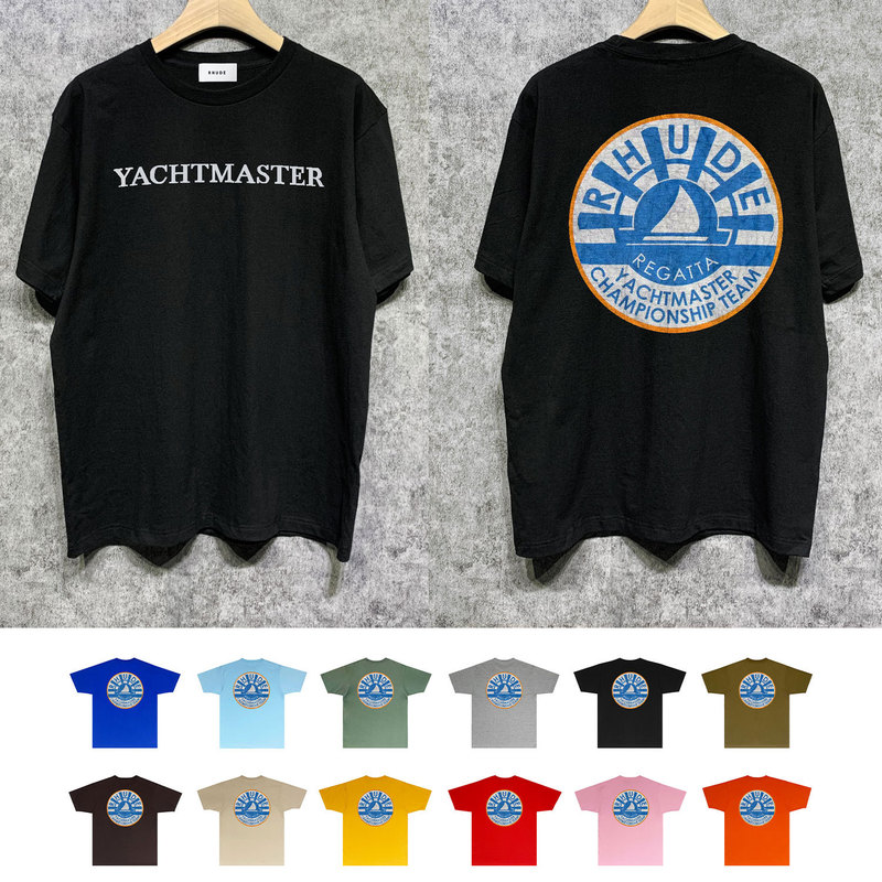 Long-term goods cross-border RH LIMITED RHUDE T SHIRTS European and American street tide short-sleeved T-shirt Long-term goods cross-border RH LIMITED RHUDE T SHIRTS European and American street tide short-sleeved T-shirt
