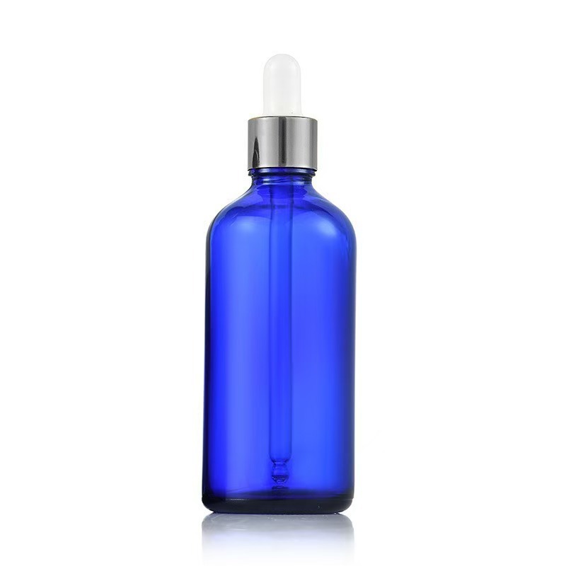现货批发蓝色玻璃精油瓶多规格香水分装瓶子精华乳液瓶精油滴管瓶|undefined