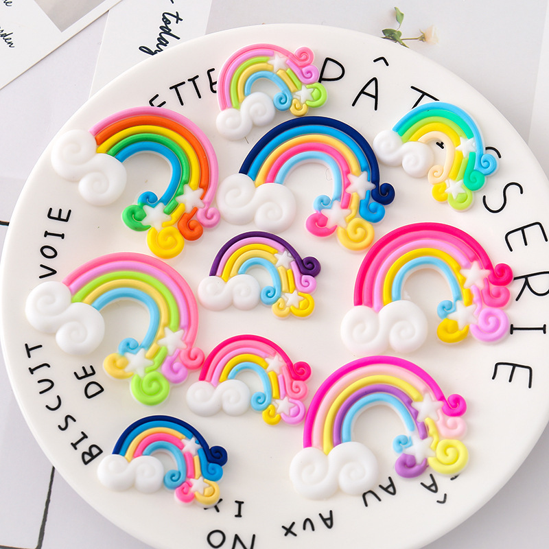 Factory direct rainbow PVC patch soft glue DIY hair accessories mobile phone case jewelry decoration patch bag accessories wholesale Factory direct rainbow PVC patch soft glue DIY hair accessories mobile phone case jewelry decoration patch bag accessories wholesale
