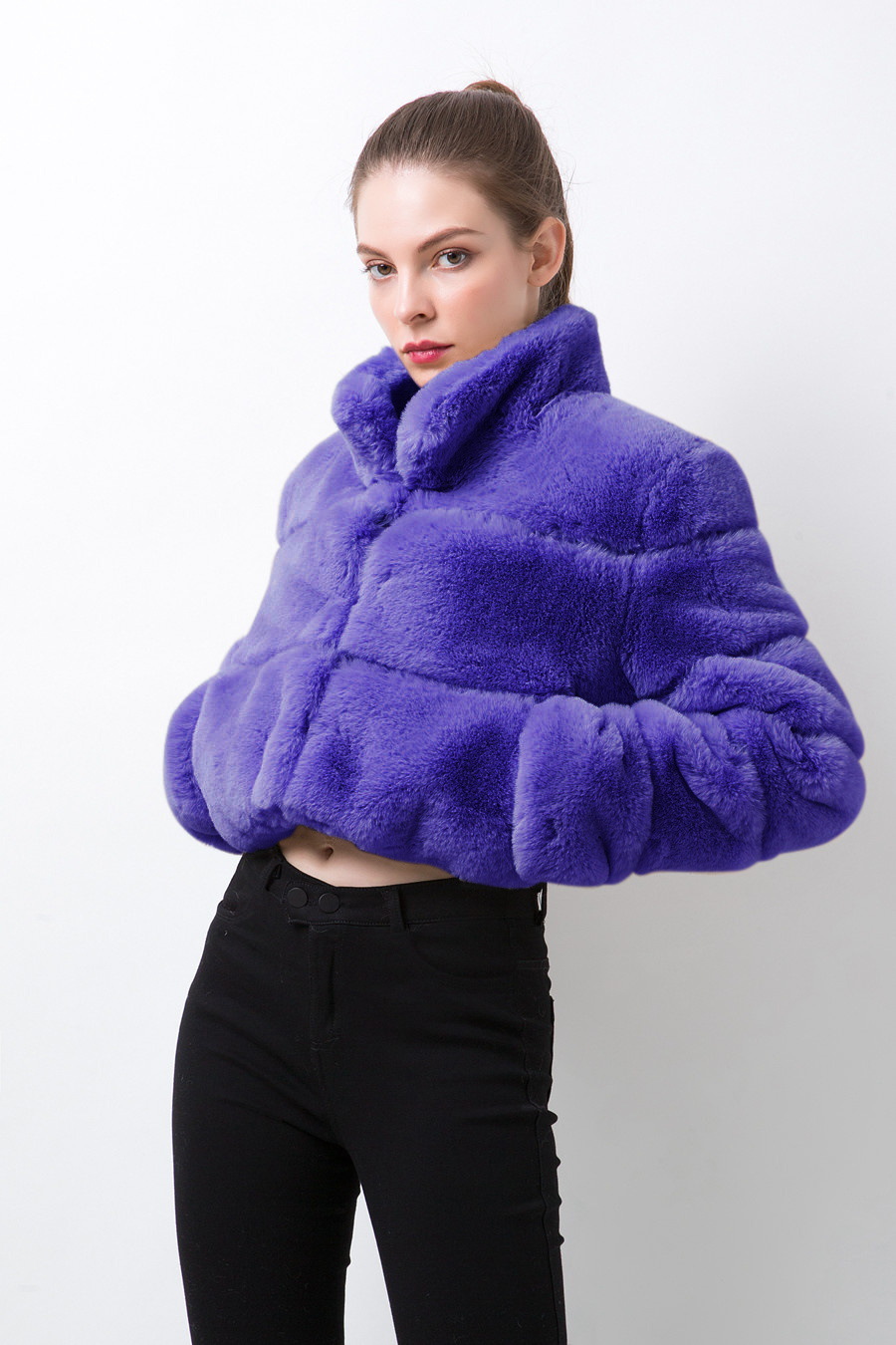 Abbigliamento Donna Pelliccia Giacca Donna Pelliccia Cuciture Orizzontali Pelliccia Artificiale_voghion.com