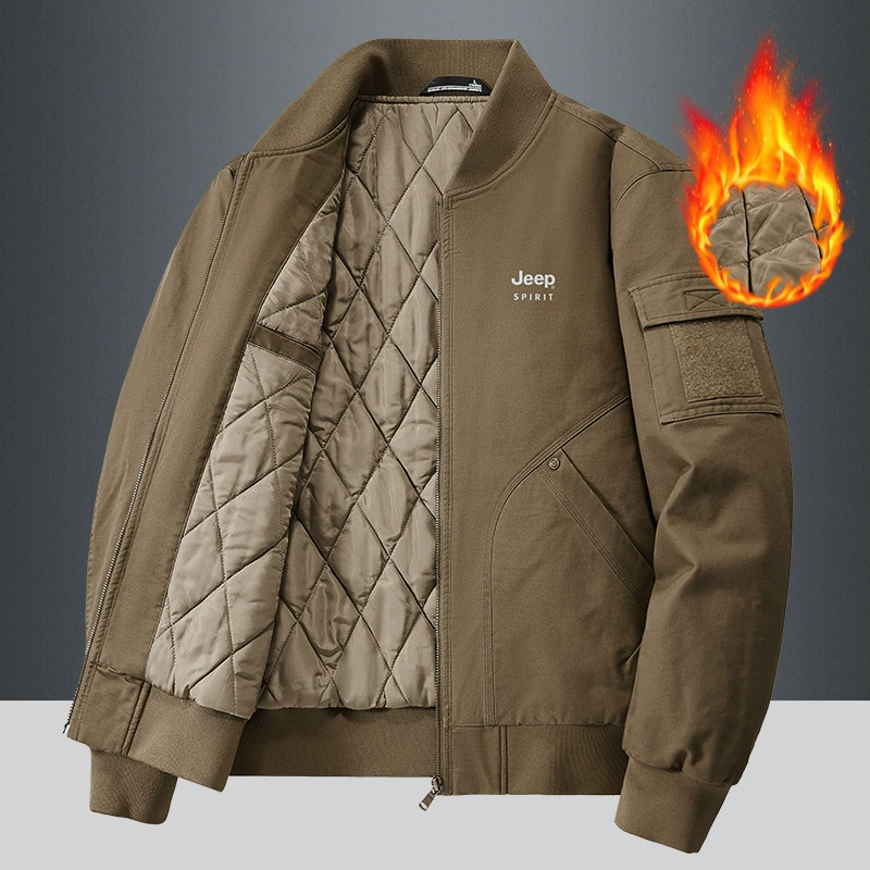 JEEP SPIRIT зимняя новая толстая мужская стеганая хлопковая куртка мужская хлопчатобумажная рубашка