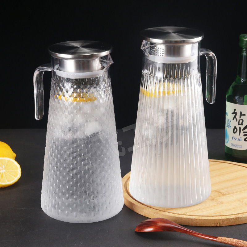Acrylic Pitcher Manufacturer Wholesale High-temperature Resistant Cold Water Pitcher Restaurant Juice PC Plastic Cold Water Pitcher Transparent Teapot