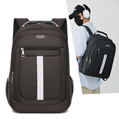 2025新款男士背包大容量安全反光书包多层大学生旅行双肩包高级感