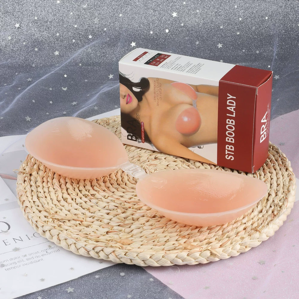 Невидимая силиконовая чашка бюстгальтера с клеевойAdhesive, повторно используемая наклейка-упор, размеры A–D, нюд/черный/розовый