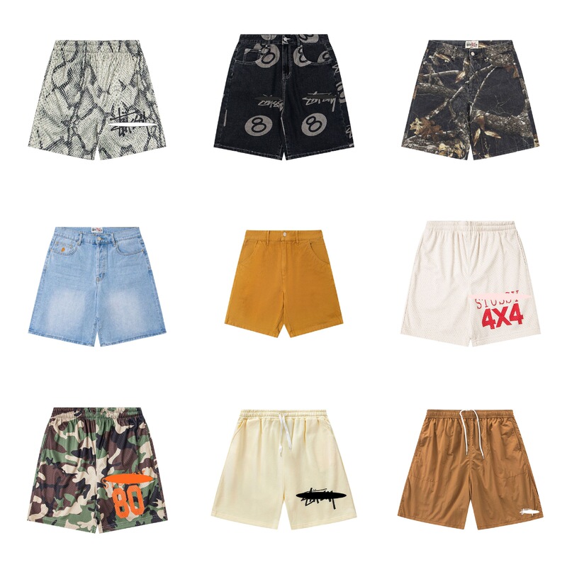 Cross-border foreign trade Stussy SS26 summer men's shorts, new American sports style, loose, casual, versatile and fashionable