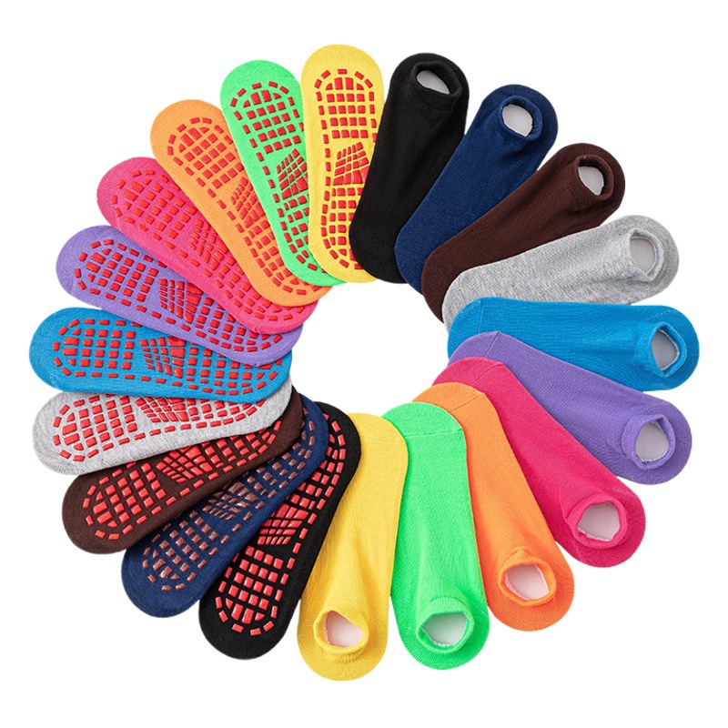 Indoor trampoline children's non-slip silicone socks baby floor socks summer breathable adult yoga socks fitness dance socks
