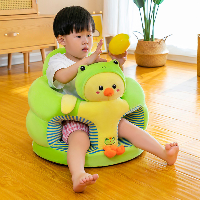 Asiento de bebé anti-caída juguetes de peluche anti-rollback dibujos animados bebé aprendiendo a sentarse en un pequeño sofá al por mayor artefactos mágicos para niños