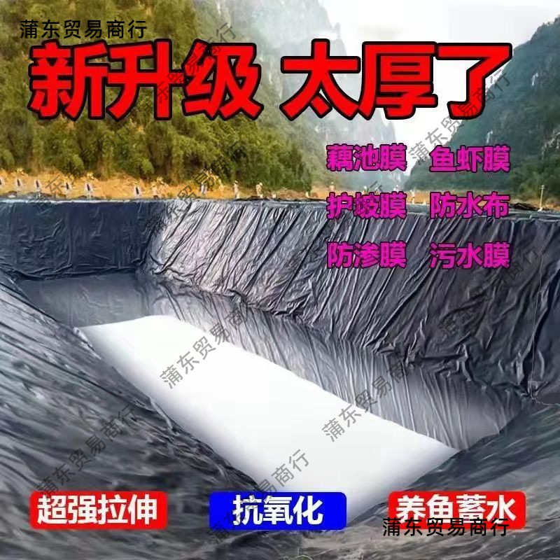 어류 불투과성 막 GEOMEMBRANE 두껍게 검은 플라스틱 양식 막 연못 막 물고기 연못 방수 천 물 저장 막 누출 방지