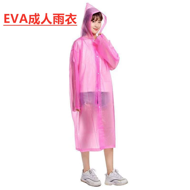 Неодноразовый плащ из EVA для взрослых мужчин и женщин толстое уличное дорожное Походное модное легкое пончо оптом