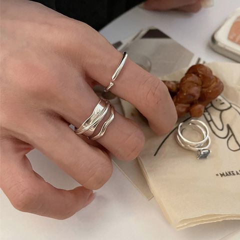 Anello di tendenza per coppie con dito indice in argento puro, design di nicchia, sensazione di alta qualità, personalità alla moda, per Capodanno_voghion.com