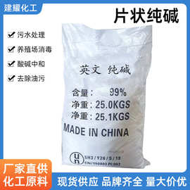 工业级纯碱污水处理电镀脱硫除油英文片 状 纯碱厂家直供