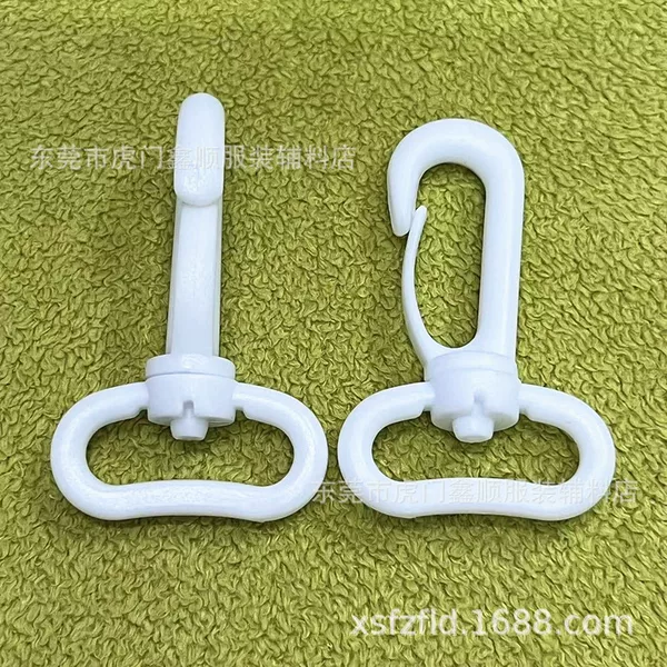 Spot White 1 inch plastic movable rotating hook 2.5cm plastic hook tent buckle luggage accessories hanging buckle