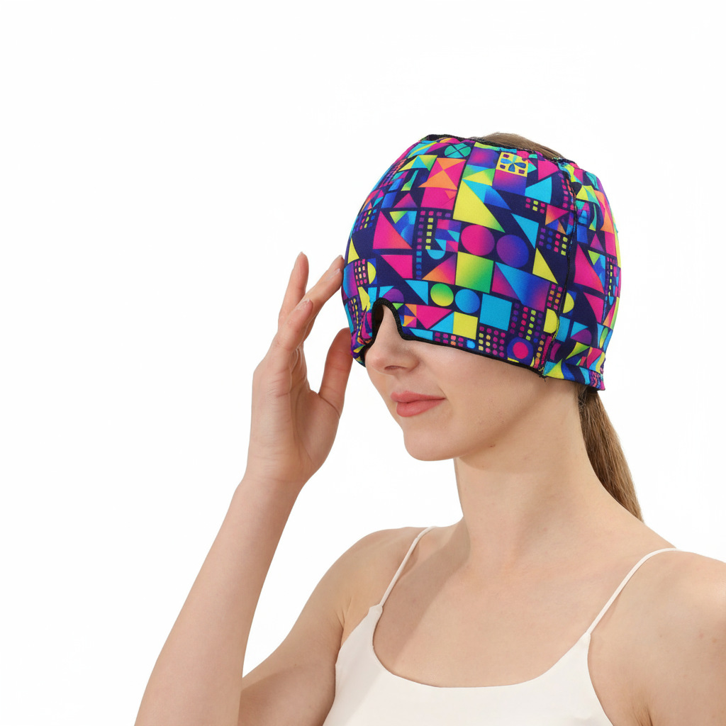 Compresa de hielo para la cabeza, especialmente diseñada para nuevos productos, compresa caliente para masaje de cabeza, máscara para ojos, compresa fría elástica para dormir, producto de venta caliente transfronterizo