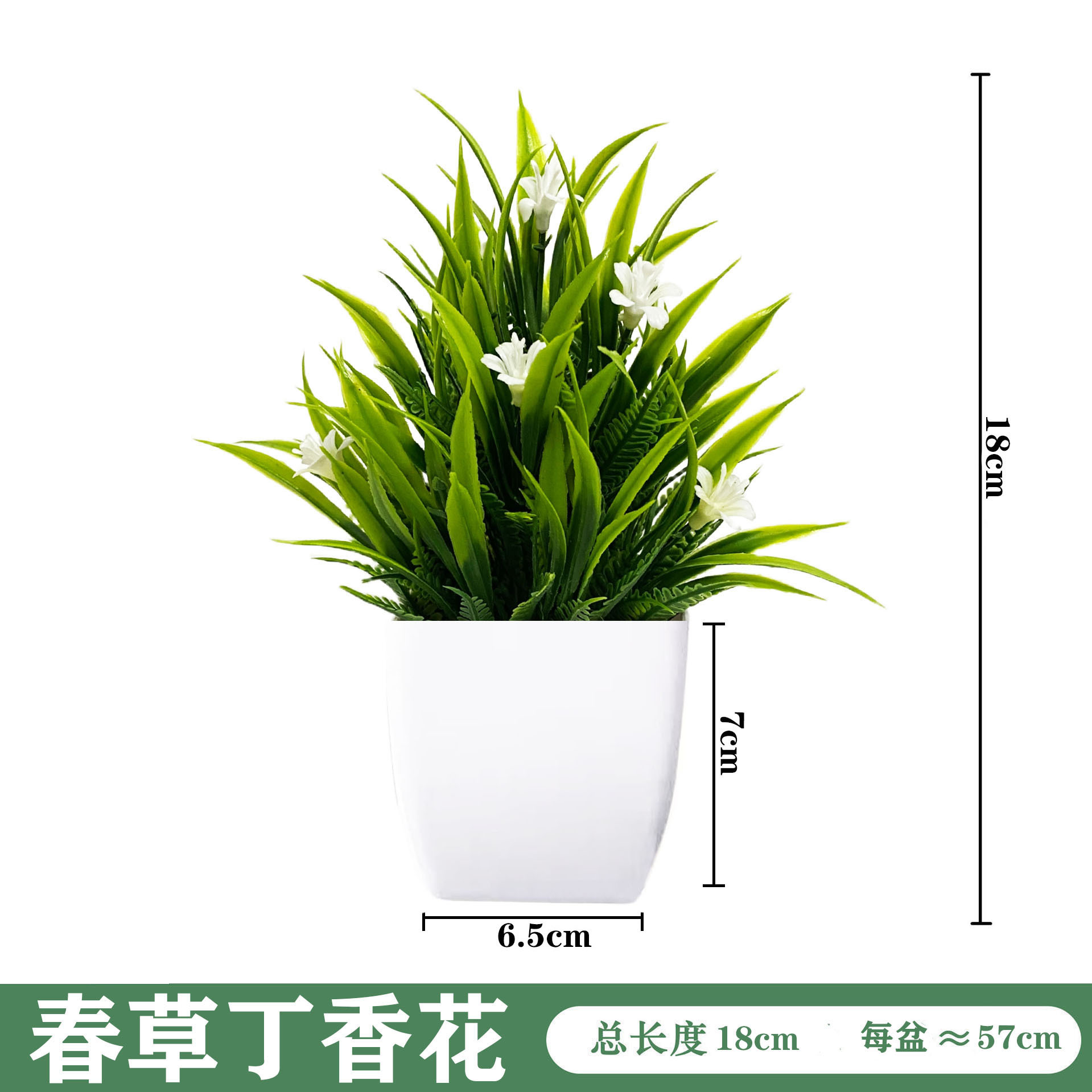 미니 흰색 화분 [봄풀 라일락]