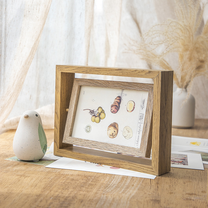 Simple 6-inch 7-inch decorative table living room bedroom album Frame photo frame photo frame carved logo bedroom