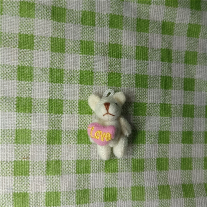 핑크 하트와 쌀을 들고 있는 3cm 백곰