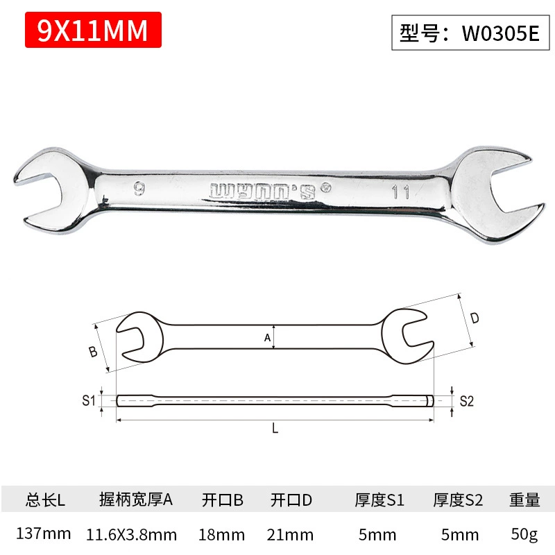 Wrench, set handmade, mirror effect