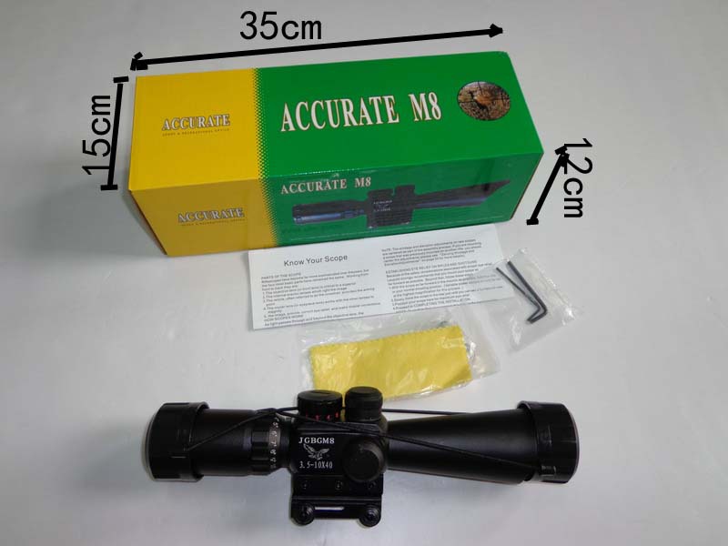 Accesorios de lanza transfronteriza RD 1 * 40 viaje al aire libre objetivo ajustable telescopio flip-top punto rojo