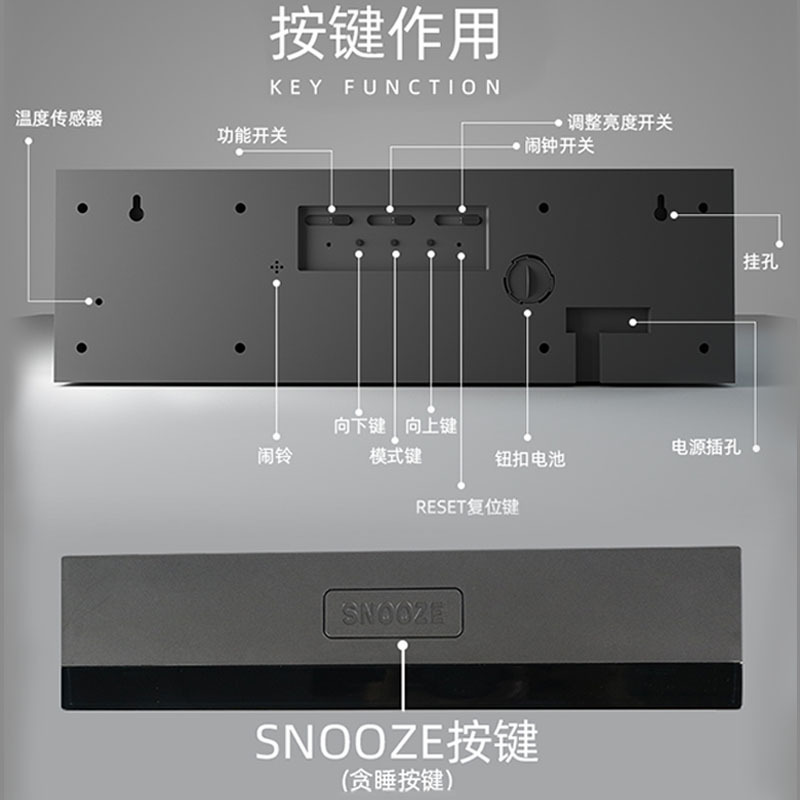 2025 新しい目覚まし時計電子時計子供のデスクトップクリエイティブ LED 時計アマゾン卓上時計北欧シンプルな壁時計|undefined