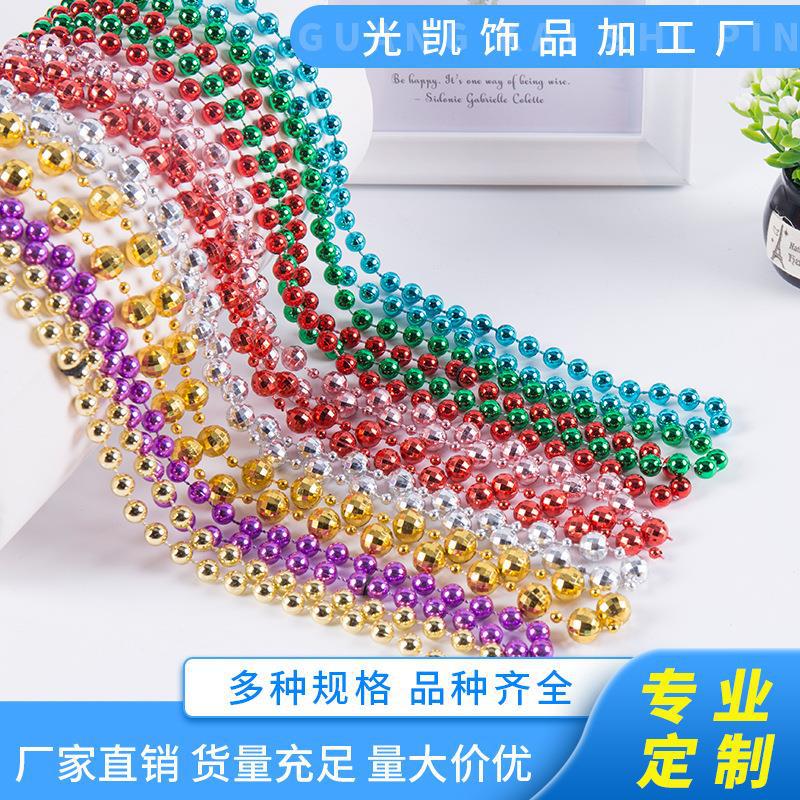 Cuentas de plástico coloridas para el Día de San Patricio, Día de la Independencia, Halloween, collar de Navidad, adornos para árboles de Navidad