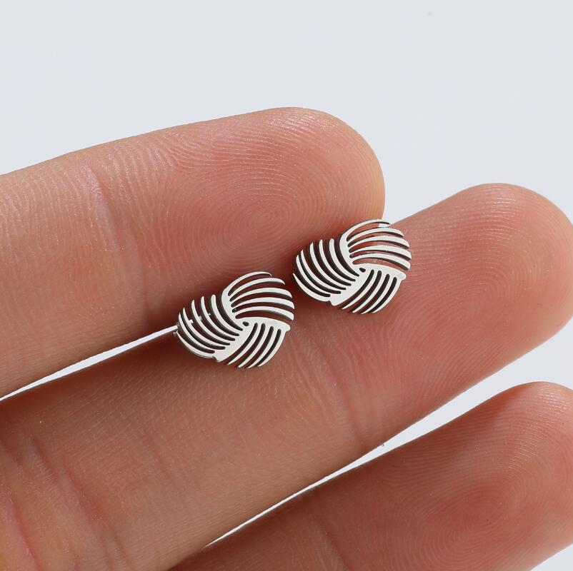 Fashion Heart Shape Titanium Steel Ear Studs Plating No Inlaid Stainless Steel Earrings