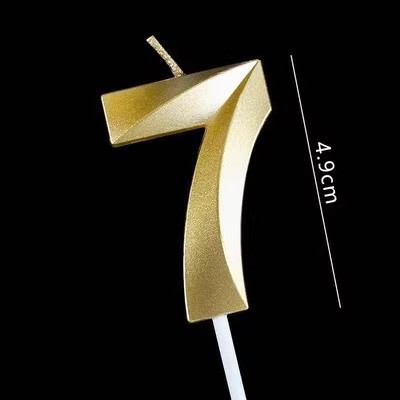 Vela de cumpleaños digital dorada, decoración de pasteles de cumpleaños para niños, decoración de postres de fiesta de celebridades de Internet, complemento de mesa