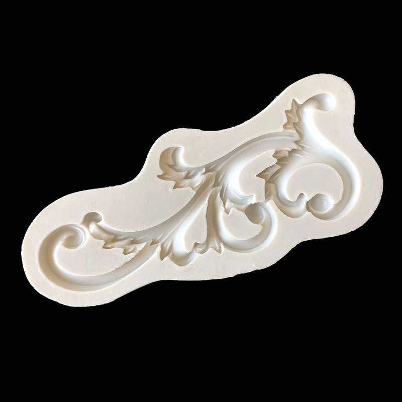 Retro en relieve encaje decorativo frontera molde de silicona cake Edge decoración molde de silicona líquida