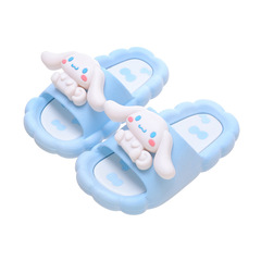 Sanrio Kuromi children's slippers summer girls cute big ears dog indoor bath non-slip boys and girls slippers