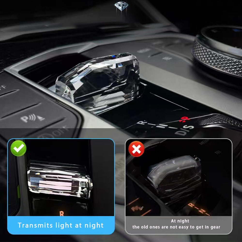 Esquema de cambio de marchas adecuado para botón de arranque multimedia de automóviles de BMW, cabezal de marchas de cristal modificado accesorio de dedo de orquídea image 5