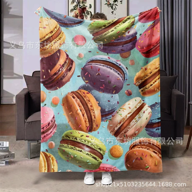 Креативный минималистский Макрон мягкий и удобный фланелевый одеяло ленивый должен быть дома