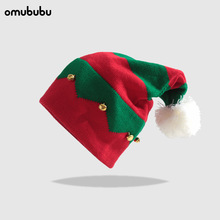 圣诞针织帽秋冬保暖热卖Merry Christmas Bell Hat圣诞帽子