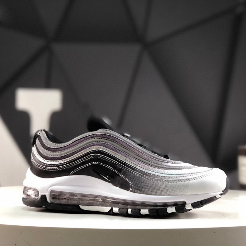 Pure original Max 97 retro bala reflectante aire cojín zapatos de trotar transpirable amortiguación versátil zapatos deportivos casuales de moda para hombres y mujeres