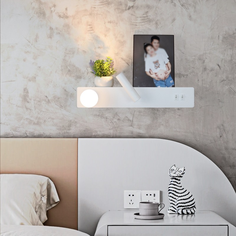 lámpara de pared de cabecera moderna minimalista larga barra de luces de lectura de hotel dormitorio sala de estar de fondo pared colgante lámpara led