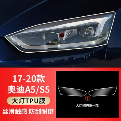Transparent Tpu Anti-Scratch: Car interior film - 17-20-models-a5s5-tpu-transparent-headlight-film-one-pair