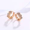 Jewelry, earrings, zirconium, suitable for import, European style